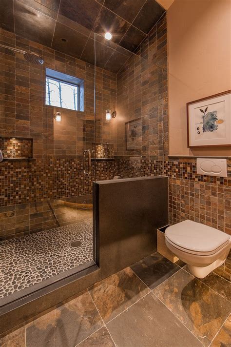 Mosaic bathroom floor tile ideas. Rustic Shower Tile Design | in Bathroom Rustic design ...