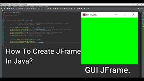 How To Create A JFrame In JAVA Using Eclipse IDE GUI JFrame In Java