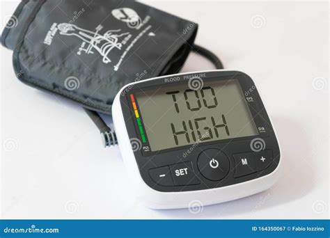 Blood Pressure Arm Band Machine Hypertension Concept Stock Image