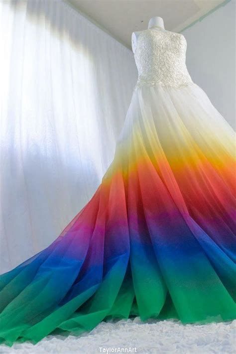 Rainbow Long Prom Dresses With Lace Cr 8822 Cherry Painted Wedding