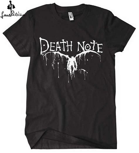 Moda Męska T Shirt Men Casual Shirt Death Note T Shirt Anime Manga T