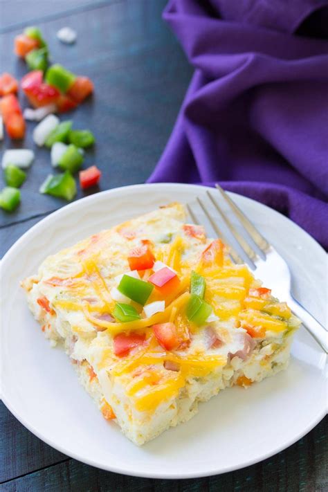 Saturday night, right before sleeping, i prepared this breakfast casserole and let it cook on low while i was sleeping! This Slow Cooker Ham, Cheese and Veggie Frittata is an ...