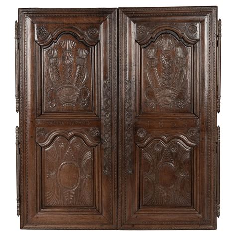 Wood Double Door Set 51u201d Antique Cabinet Doors Salvage Vintage