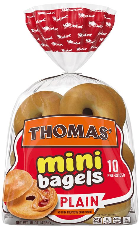 Thomas® Plain Mini Bagels Thomas Breads