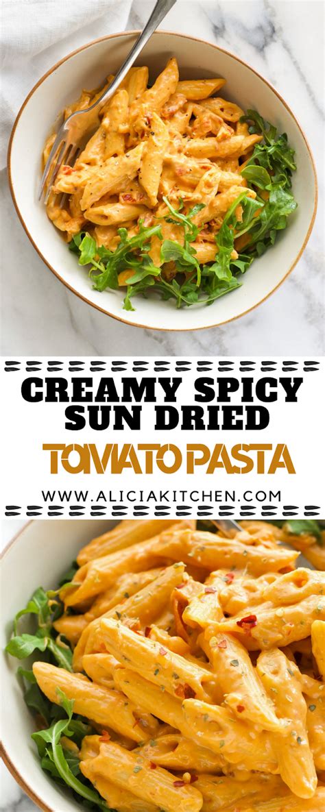 Pasta is actually a wonderful medium to pair with a nutrient dense sauce and countless veggies. CREAMY SPICY SUN DRIED TOMATO PASTA in 2020 | Vegan ...