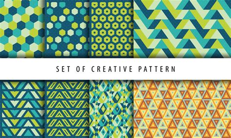 Set Of Creative Geometric Patterns 1377092 Vector Art At Vecteezy