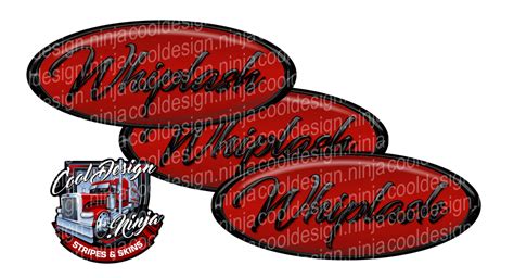 Red And Black Whiplash Peterbilt Emblem Skins Cool Design Ninja