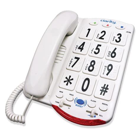 Clarity JV35W Amplified Talking Telephone with Braille - Vaughn Engineering