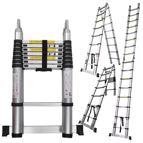 Buy 16 Step Aluminum Telescopic Telescoping Collapsible Loft Ladder