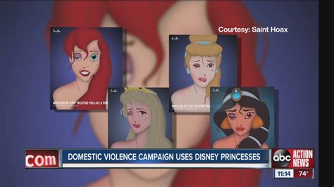 Disney Princesses Used In Domestic Violence Campaign Youtube