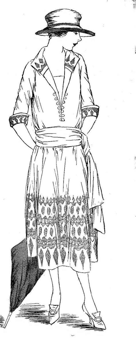 Be transported to the 1920's as you color this happy young lady dancing in a beautifully beaded flapper dress that's full of. Free Digital Stamps | Colorful fashion, Embroidery fashion ...