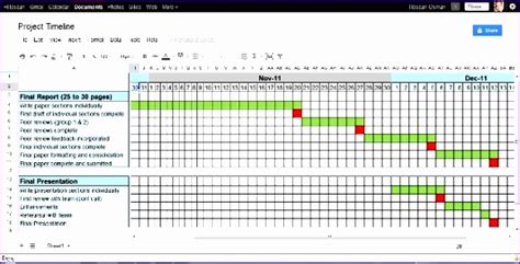 Contoh Timeline Pekerjaan Excel IMAGESEE