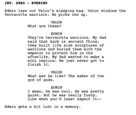 Screenplay Review Valor