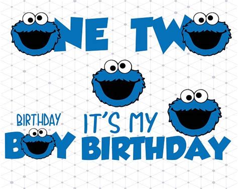 Download Cookie Monster birthday svg,png,dxf/Cookie Monster svg,dxf,png/Cookie Monster clipart/Sesame ...