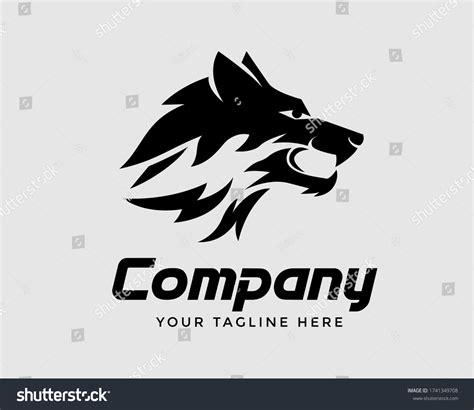 Wild Roar Head Wolf Art Logo Stock Vector Royalty Free 1741349708