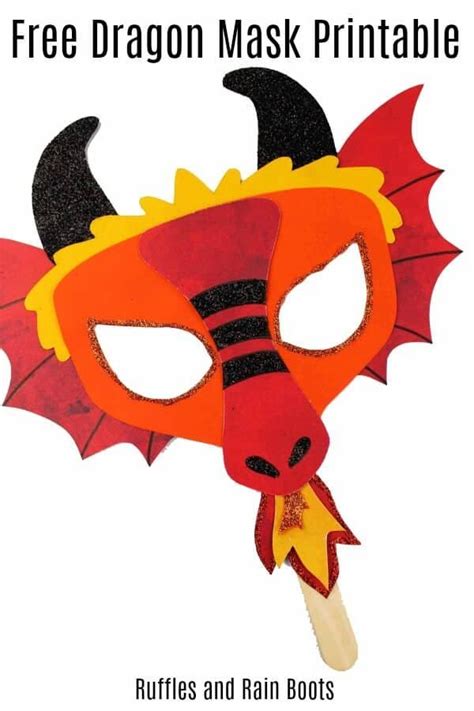 Set Up This Fun Pretend Play Session With Our Dragon Mask Printable Use It As A Coloring Page