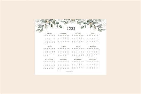 Calendarios 2023 Para Imprimir Minimalista