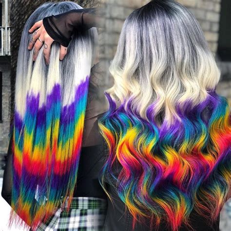 36 Awesome Women Rainbow Hair Colors Ideas Perfect For This Summer