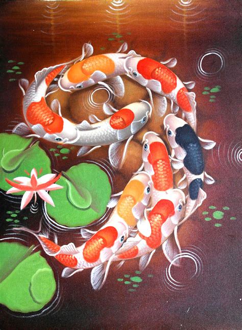 Ada lukisan feng shui ikan koi gan, ikan pembawa keberuntungan. Baru 32+ Lukisan Ikan Koi