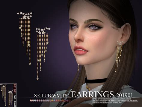 The Sims Resource S Club Ts4 Wm Earrings 201901