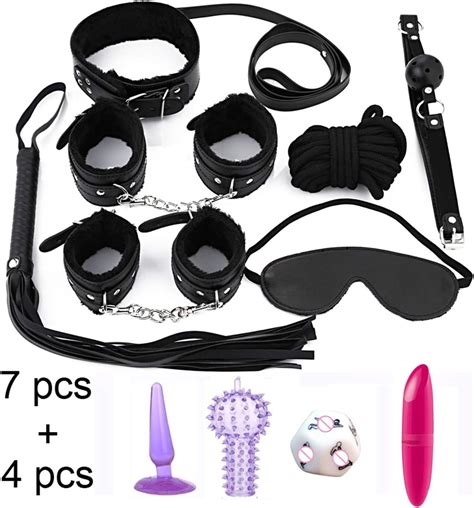 Amazon Com Wjgo Shirt Toys Adult Bullet Pcs Sexiz Handcuffs Flirting Whip Mask Mouth Gag
