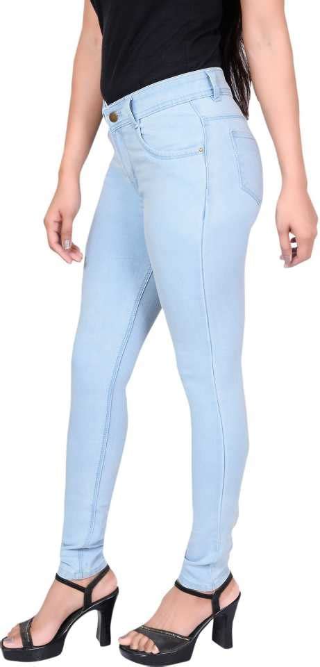 Ladies Slim Fit Light Blue Denim Jeans Size 28 32 At Rs 450piece In