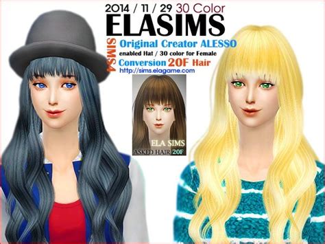 May Sims Alesso`s Hairstyle 20f Converted By Ela Sims 4 Hairs Sims