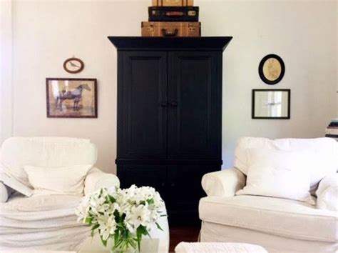 Armoire Black Painted Furniture Slipcovers Vintage Furniture Shaker
