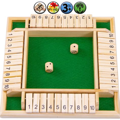 Wooden Game Shut The Box Board Games For Kids Wooden Board Games