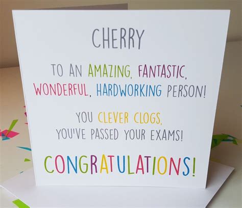 Personalised Handmade Congratulations Youve Passed Exams Gcses Alevels