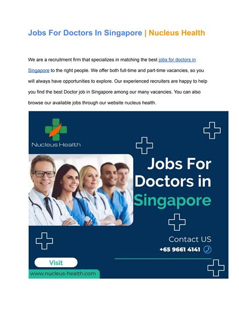 Jobs For Doctors In Singapore | Nucleus Health by Nucleus Health - Issuu