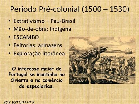 Sos Estudante Assessoria AcadÊmica E Escolar O PerÍodo PrÉ Colonial