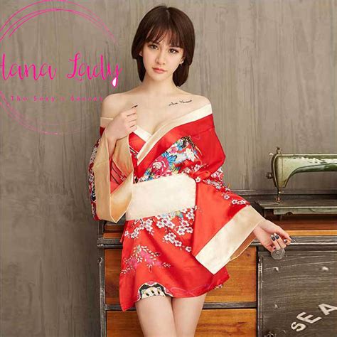 Đồ Ngủ Cosplay Kimono Nhật Bản Lụa Sexy Cp123r Hana Lady