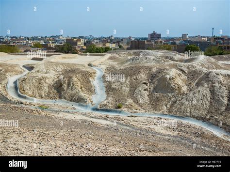 Aerial View From Tepe Sialk Ancient Archeological Site In Kashan Iran