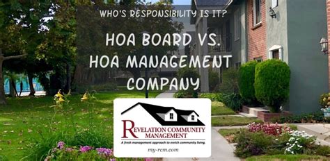 Hoa Board Responsibilities Vs A Hoa Management Company