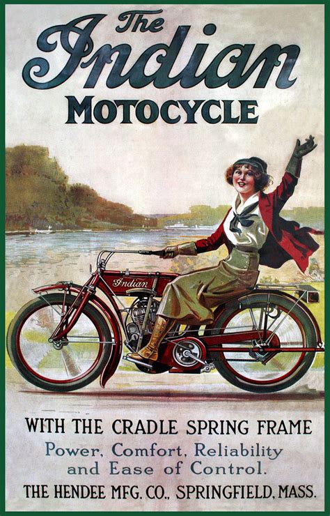 A Ride Through 100 Years Of Motorcycle Advertising Vintage Indian