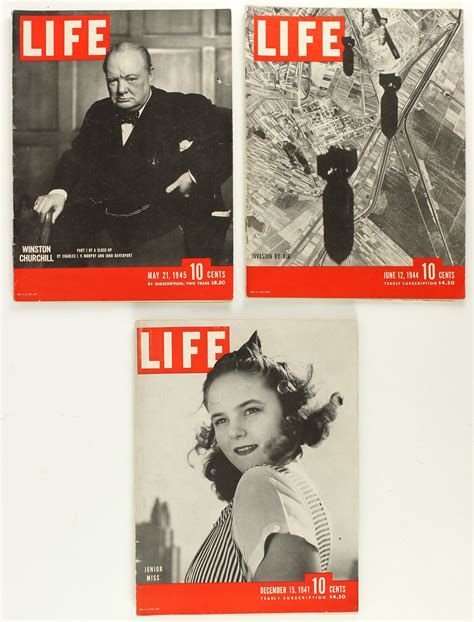 Lot Detail 1941 45 Ww2 Life Magazine Collection Lot Of 4 W October