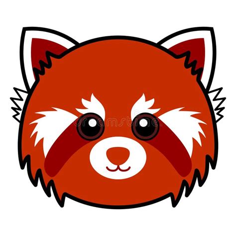 Cute Red Panda Vector Stock Vector Illustration Of Face 14691375