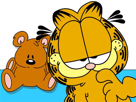 Wallpaper Free Download Garfield The Cat With His Teddy Bear