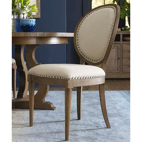 Get free shipping on qualified oval, metal coffee tables or buy online pick up in store today in the furniture department. Comfortable Fabric Covered Oval Back Side Chair | Artisanal | Metal dining chairs, Wooden dining ...