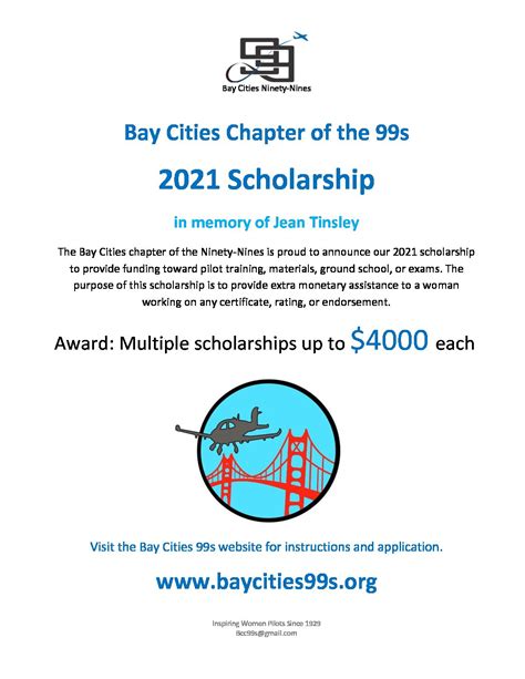 Pilot Training Scholarship 99s Bay Cities Chapter