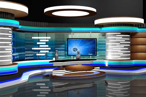 Virtual Tv Studio News Set 2 Tv Virtual Studio Set Virtuelles