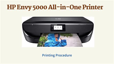 Printing Procedure In Hp Envy 5000 All In One Printer Youtube