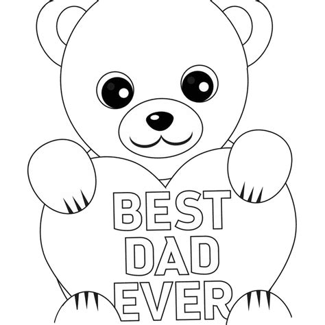 Best Dad Ever Fathers Day Coloring Page Printable