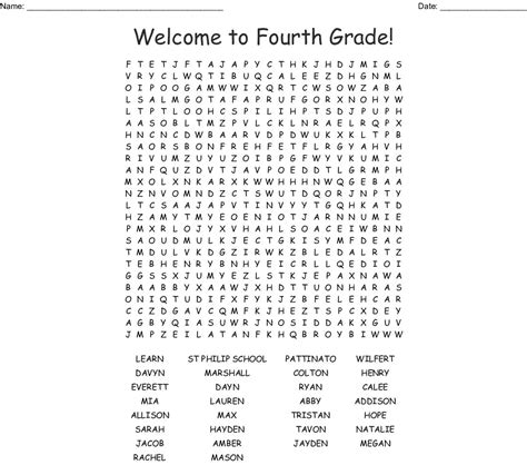 4th Grade Science And Weather Word Search Printable 4th Grade Word