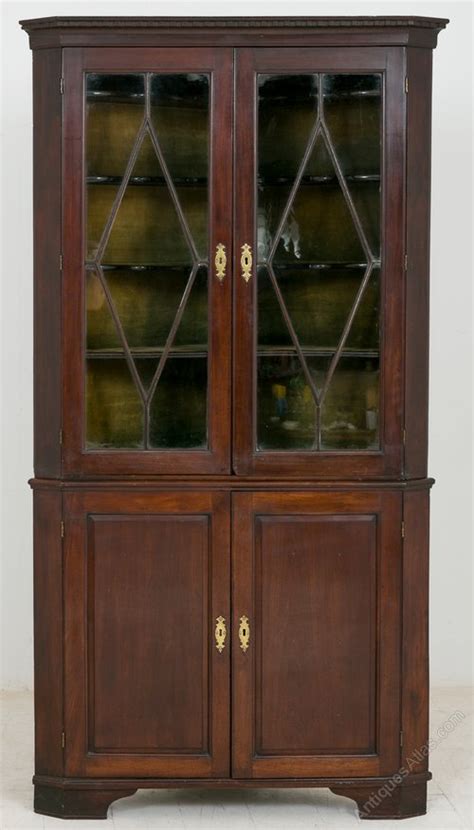 George Ii Mahogany Glazed Corner Cabinet Antiques Atlas