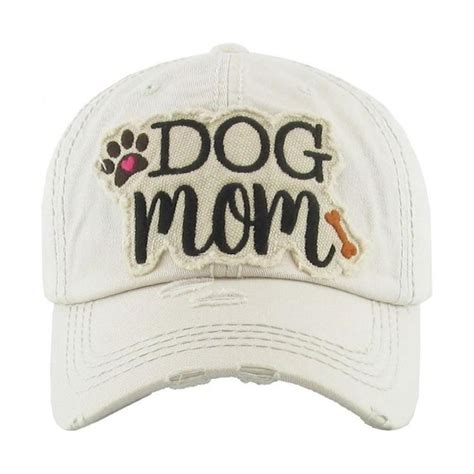 Dog Mom White Cap Hat In 2020 Dog Mom Vintage Cap Embroidered