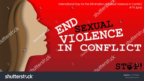 international day elimination sexual violence conflict stock vector royalty free 1147795922