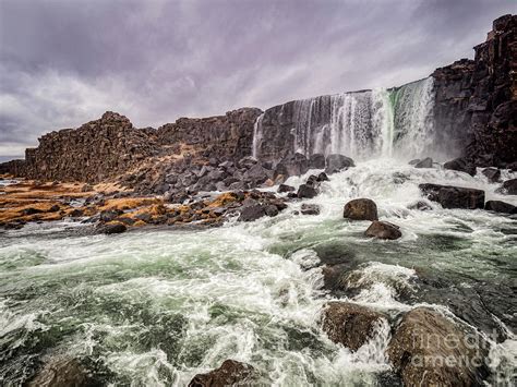 Oxararfoss Waterfall Iceland Photograph By Colin And Linda Mckie Pixels