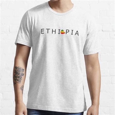 Ethiopia Habesha Map Slogan Design T Shirt For Sale By Radgegear2k92 Redbubble Ethiopia T
